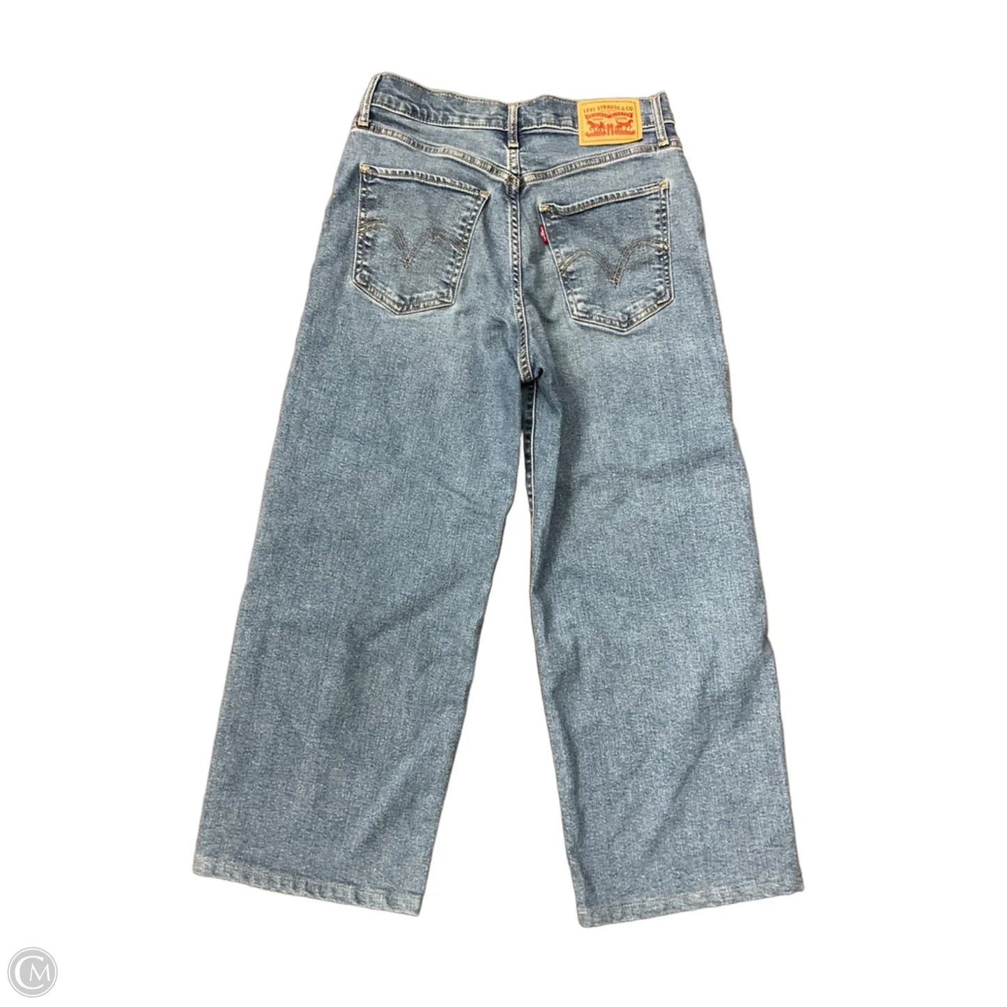 Jeans Wide Leg By Levis In Blue Denim, Size: 4