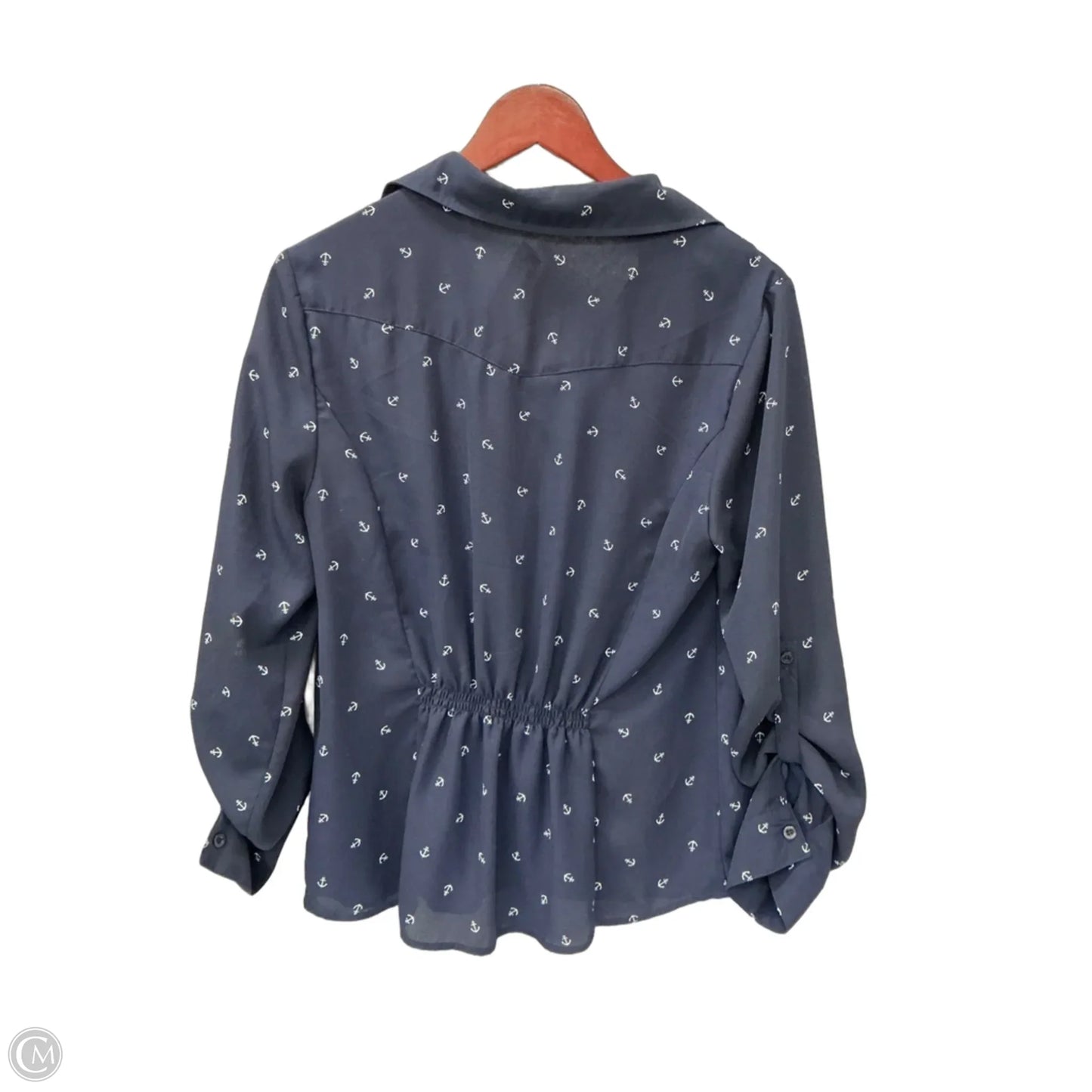 Top Long Sleeve By Clothes Mentor In Blue, Size: L