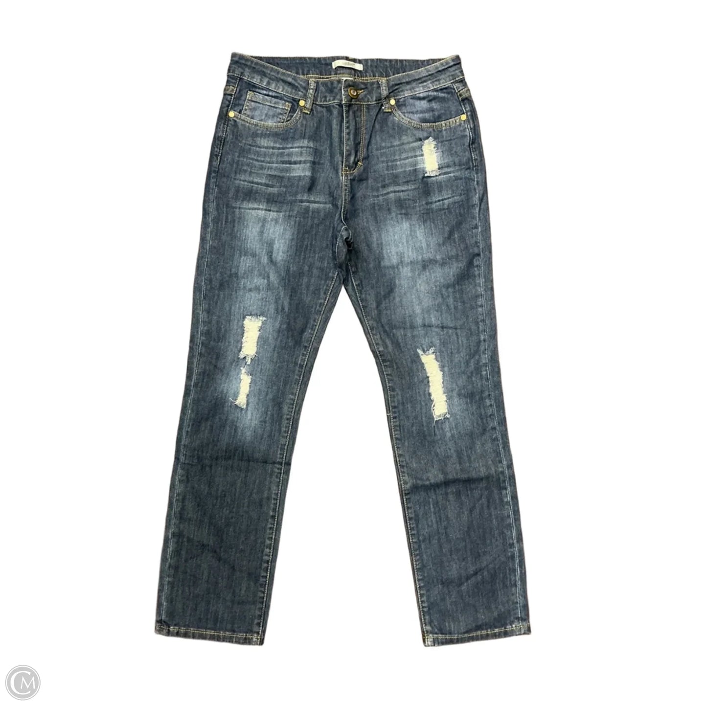 Jeans Straight By K Jordan In Blue Denim, Size: 12