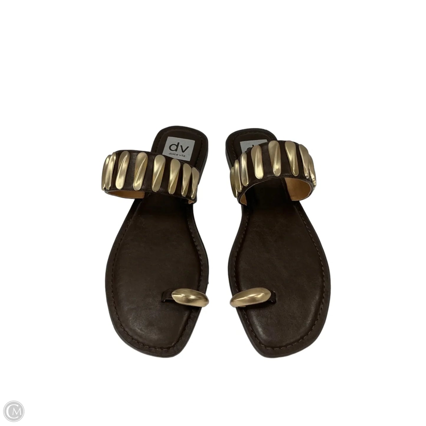 Sandals Flats By Dv In Bronze, Size: 8.5
