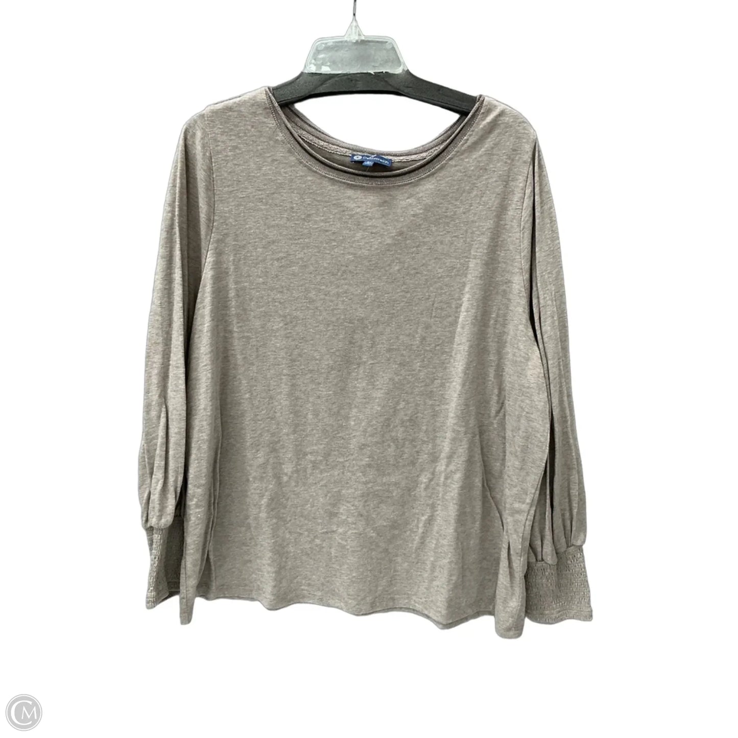 Top Long Sleeve By Democracy In Tan, Size: 2x