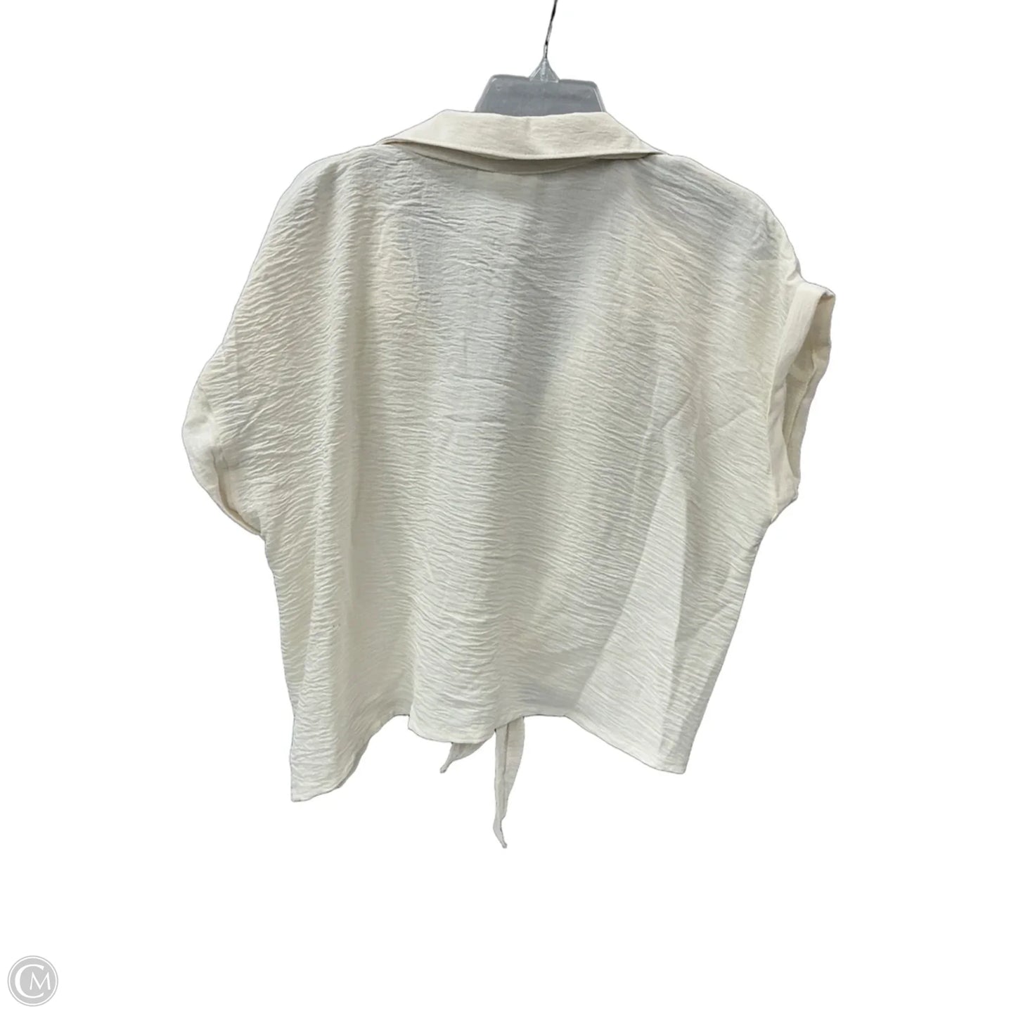 Top Short Sleeve By Just Be In Cream, Size: Xl