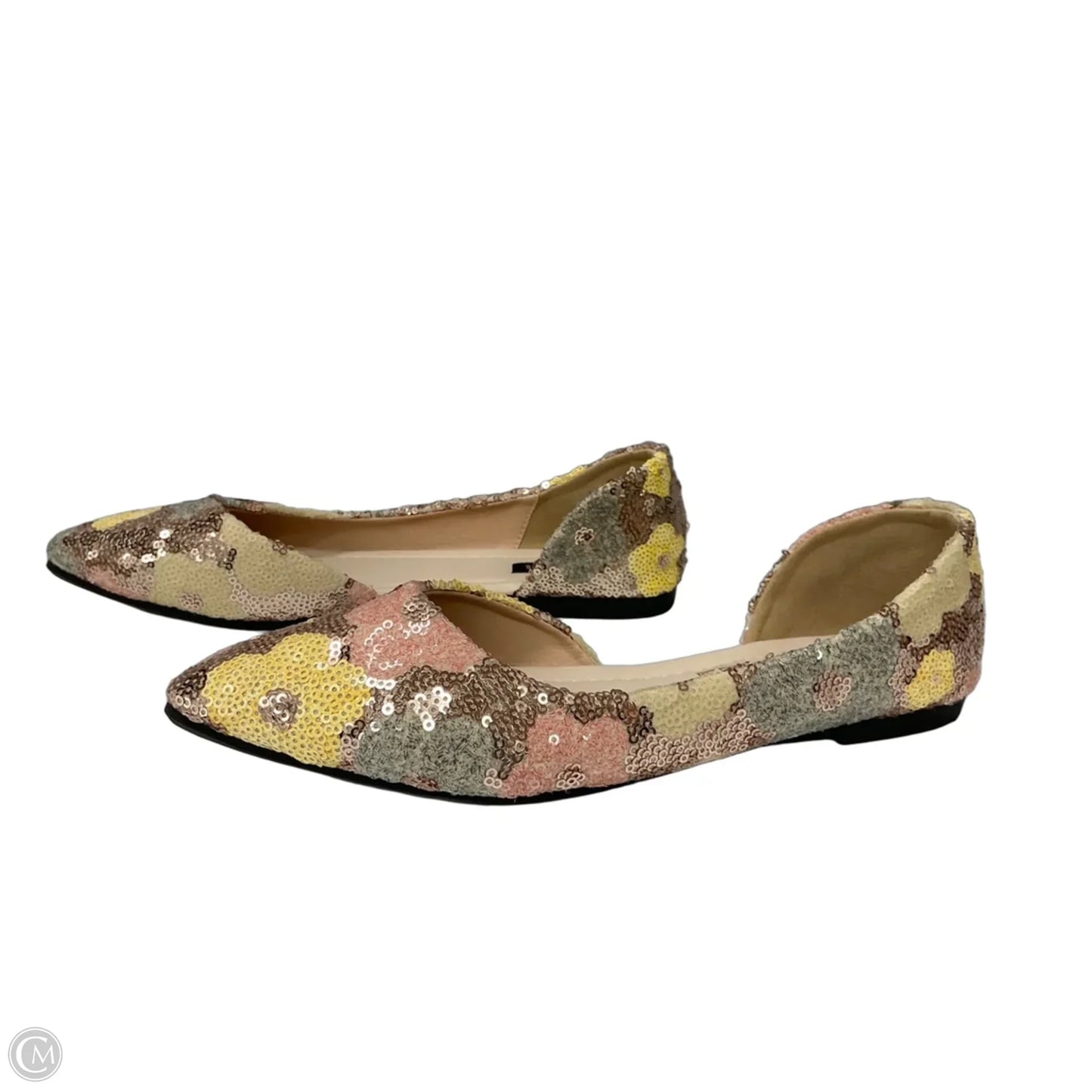 Shoes Flats By Clothes Mentor In Floral Print, Size: 8