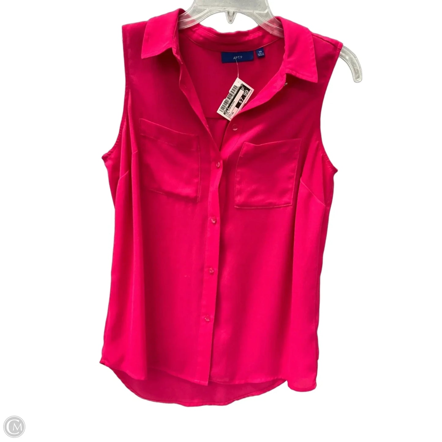 Top Sleeveless By Apt 9 In Pink, Size: Xs