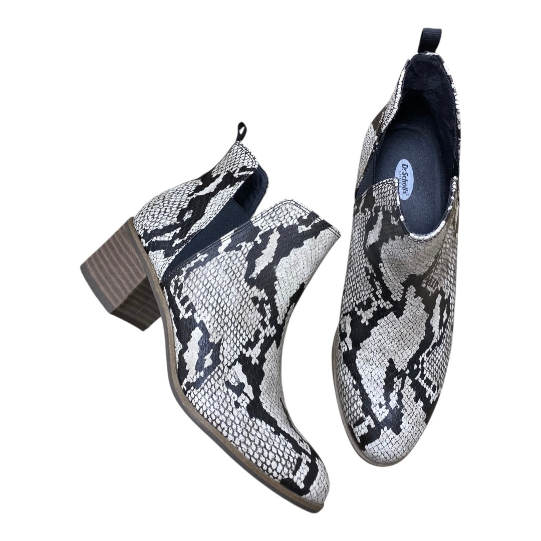 Boots Ankle Heels By Dr Scholls In Snakeskin Print, Size:7.5