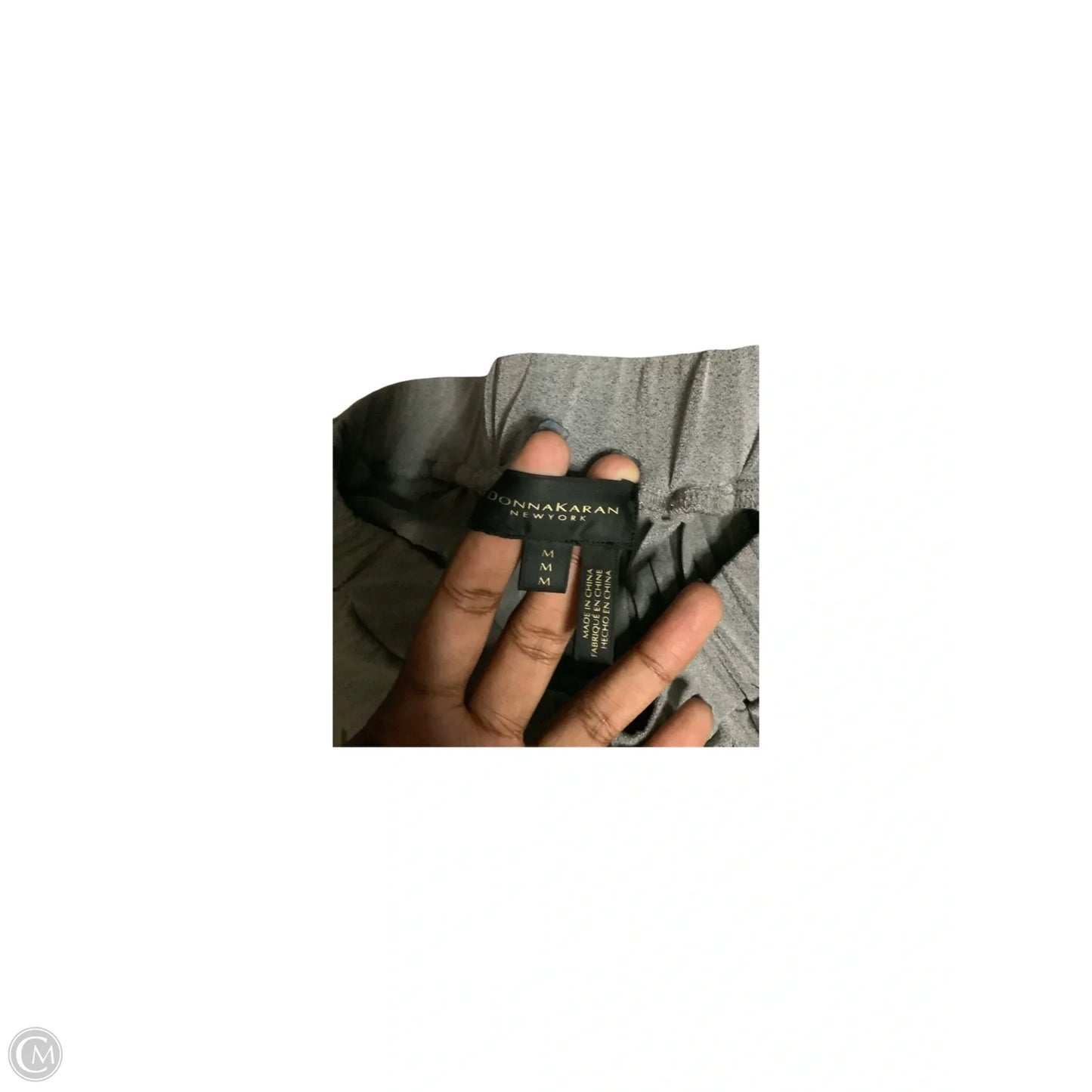 Pants Wide Leg By Donna Karan In Grey, Size: M