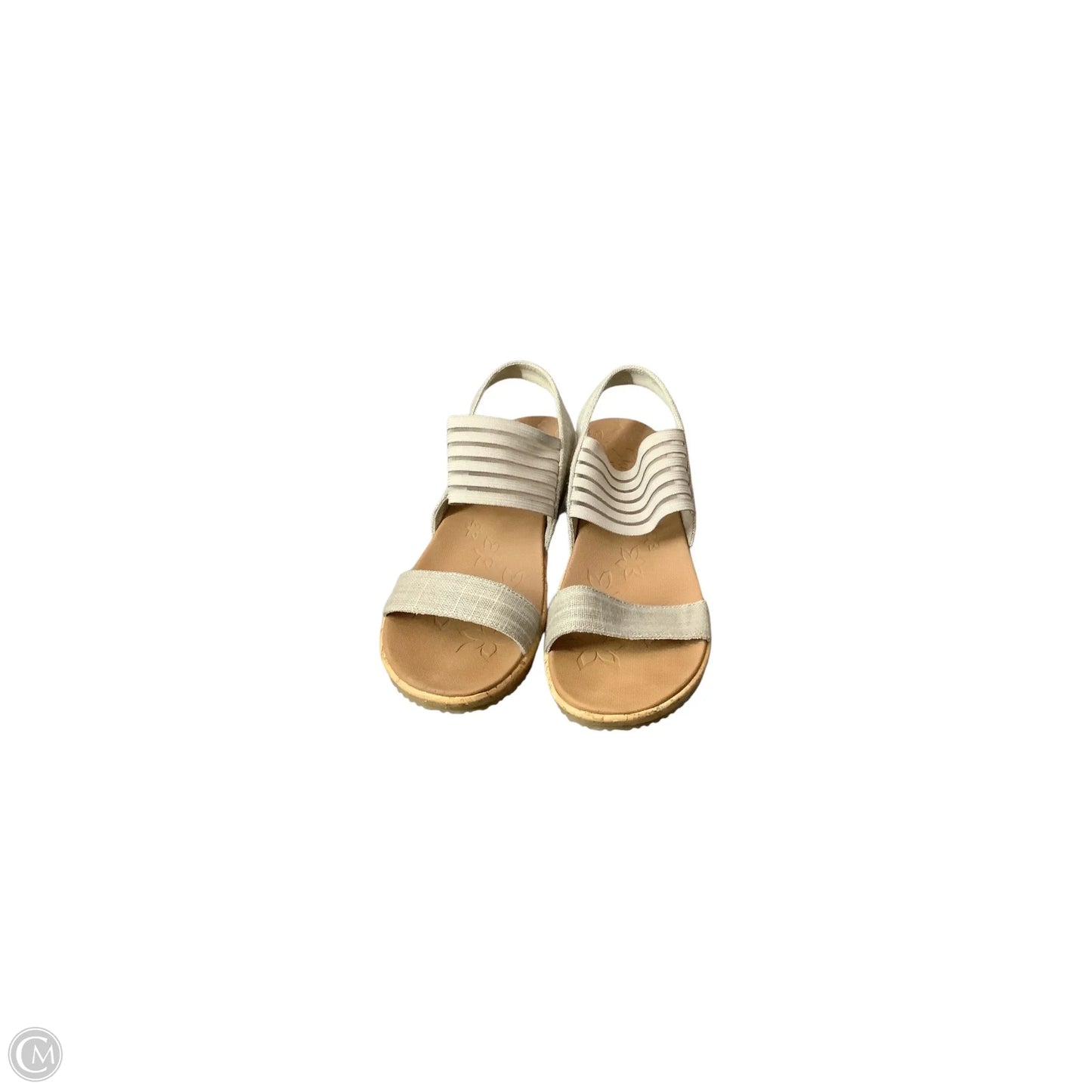 Sandals Heels Wedge By Skechers In Tan, Size: 7