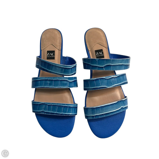 Sandals Designer By Zac Posen In Blue, Size: 11
