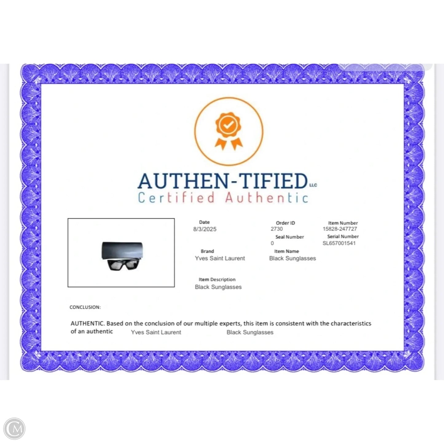 Sunglasses Luxury Designer By Yves Saint Laurent