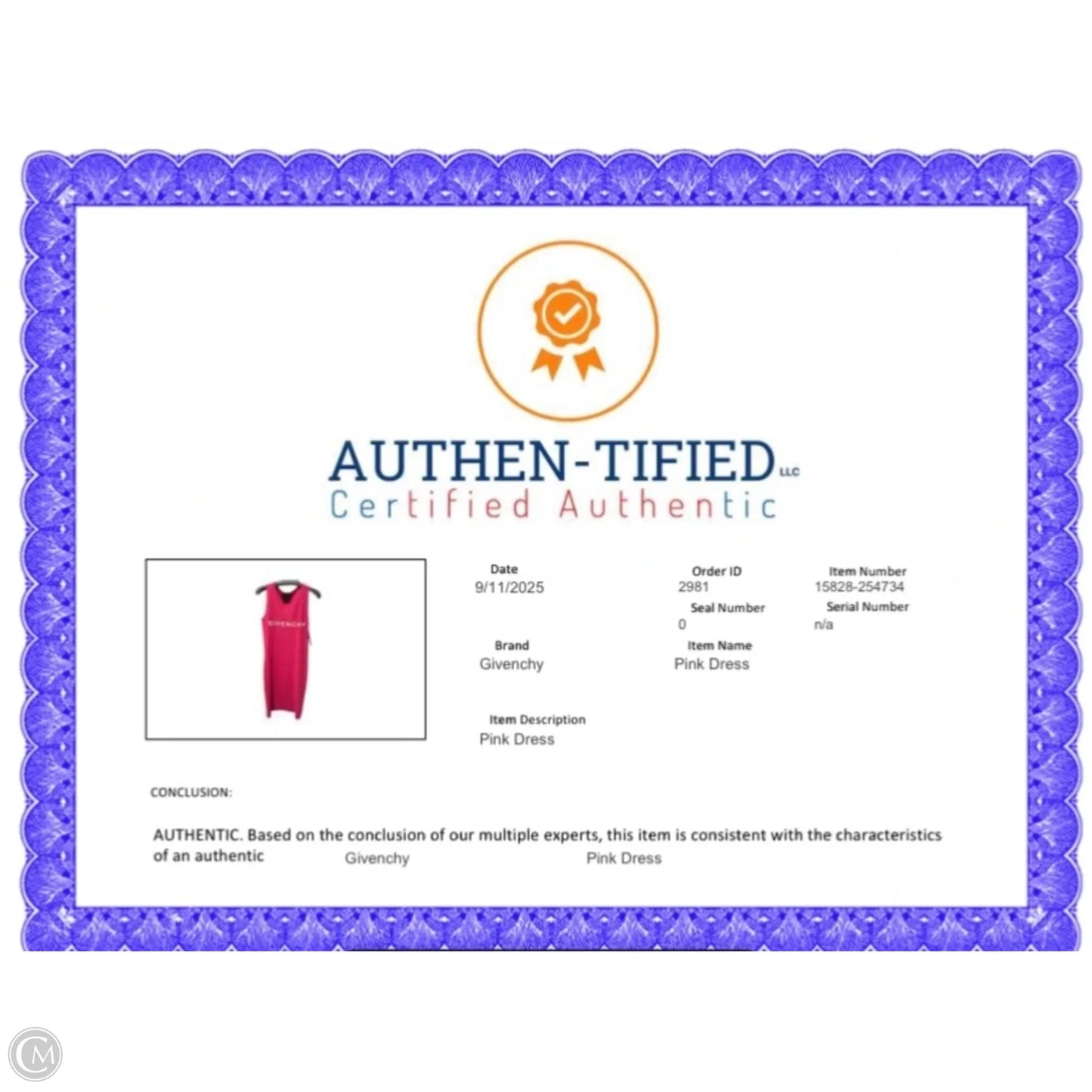 Dress Luxury Designer By Givenchy In Pink, Size: S