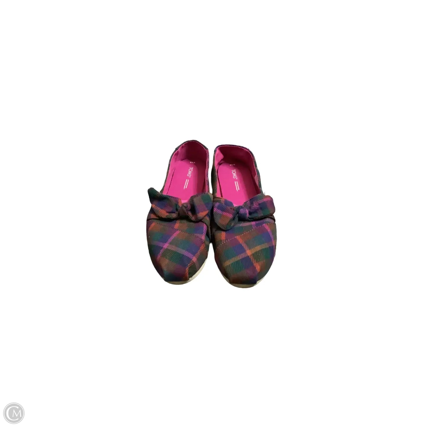 Shoes Flats By Toms In Plaid Pattern, Size: 9.5