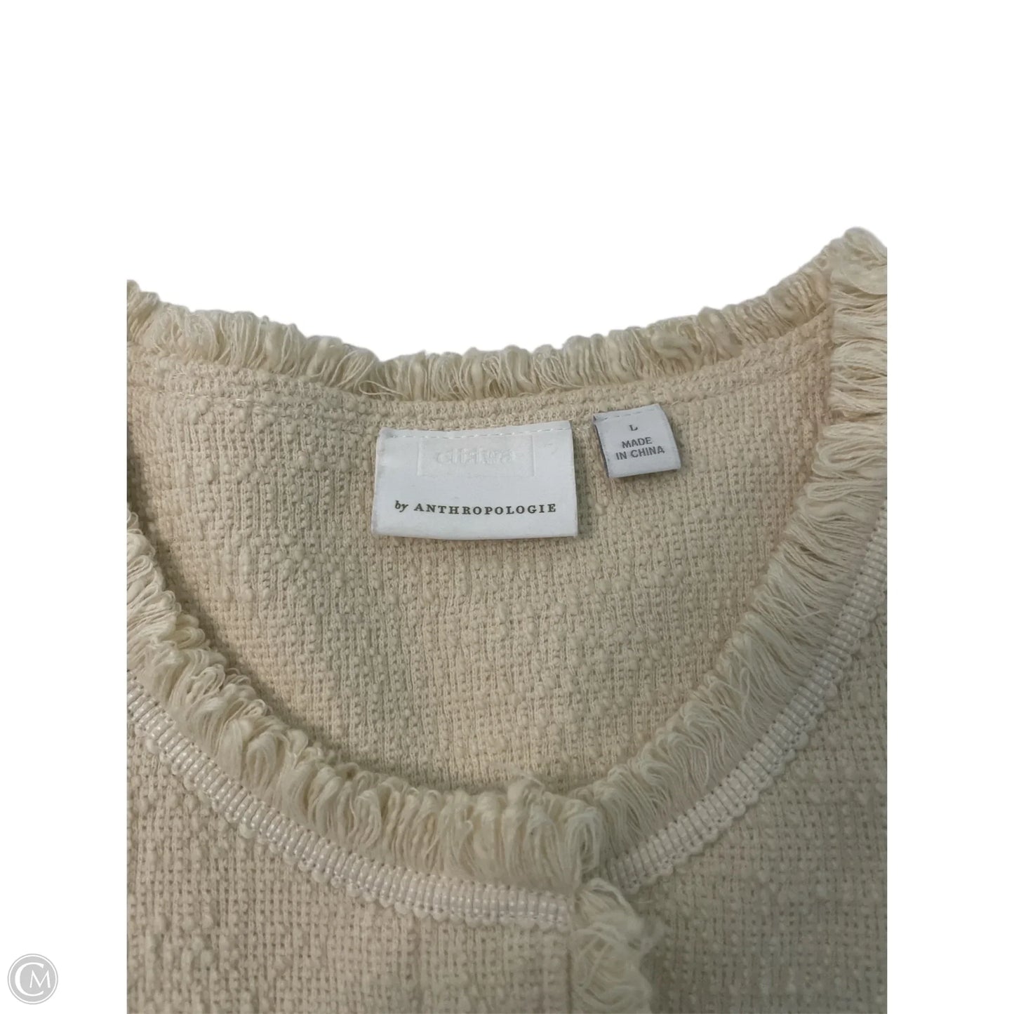 Blazer By Anthropologie In Cream, Size: L