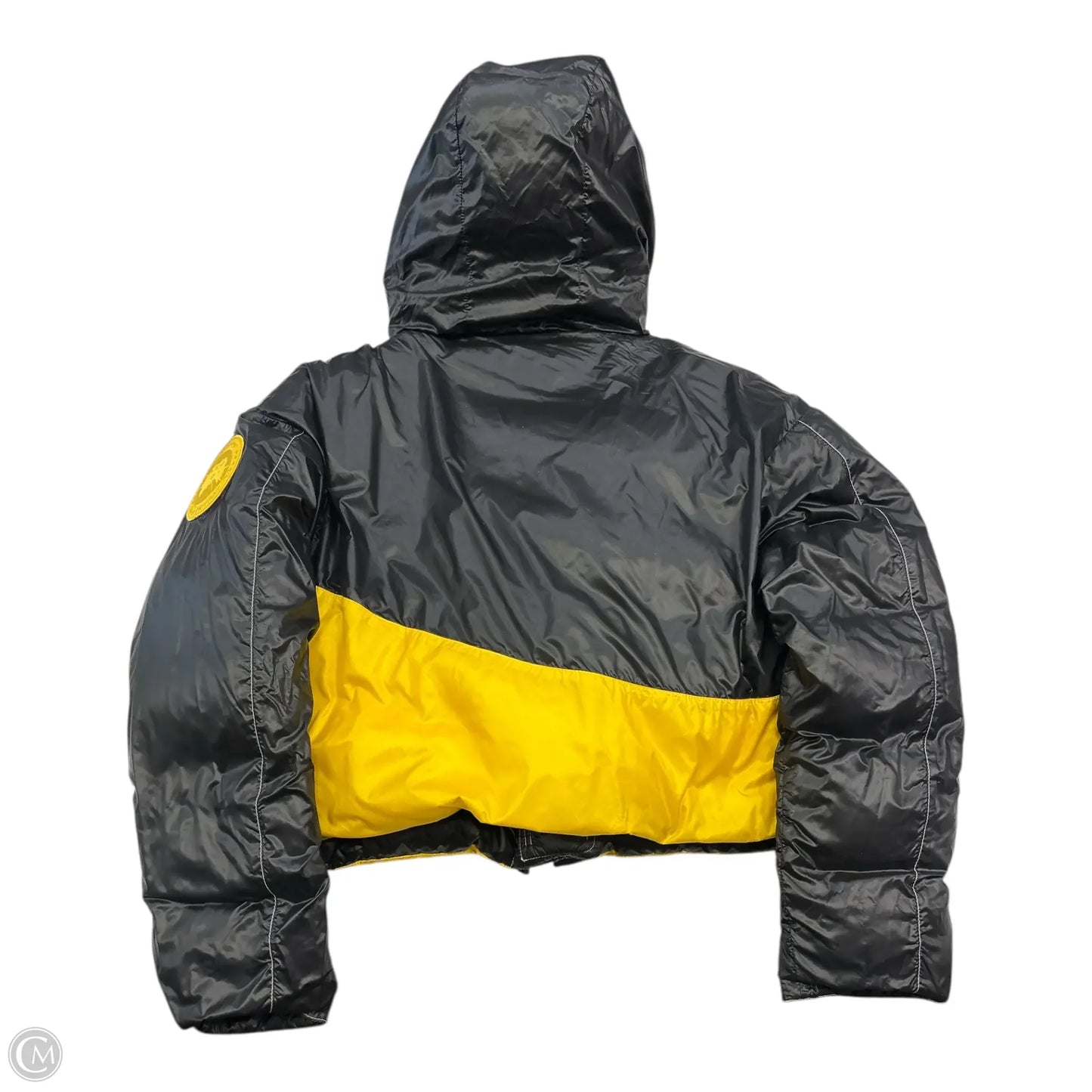 Jacket Luxury Designer By Canada Goose In Black & Yellow, Size: Xs