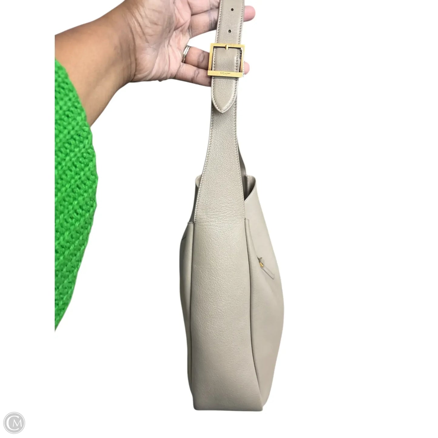 Yves Saint Laurent Large Tan Leather Hobo Shoulder Bag (Le 5 à 7)