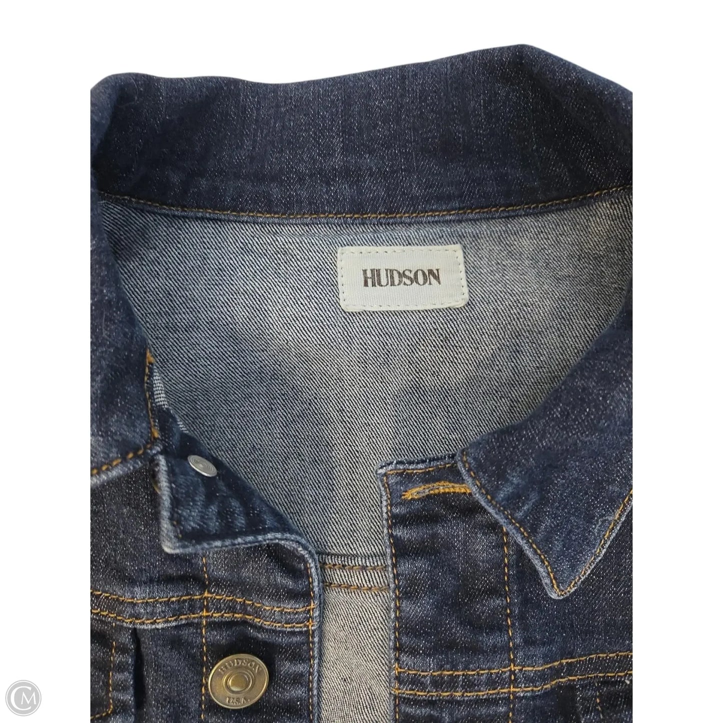 Jacket Denim By Hudson In Blue, Size: L