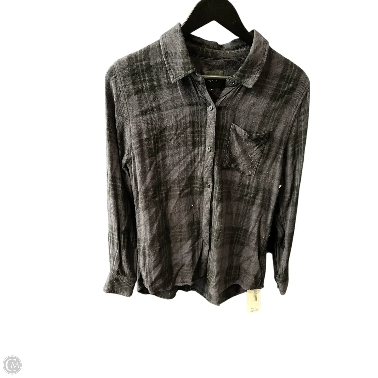 Top Long Sleeve Basic By Rails In Grey, Size: M