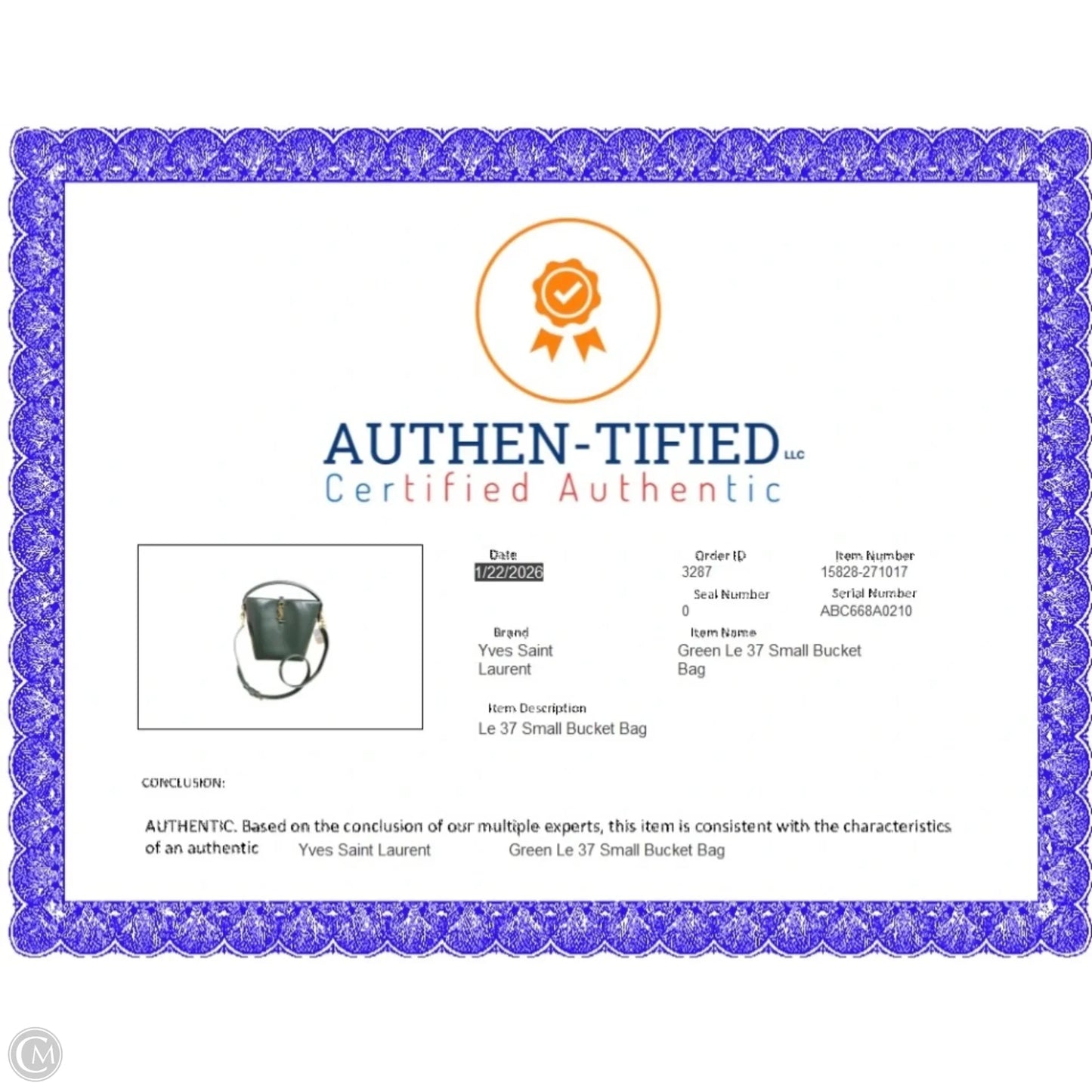 Handbag Luxury Designer By Yves Saint Laurent, Size: Small