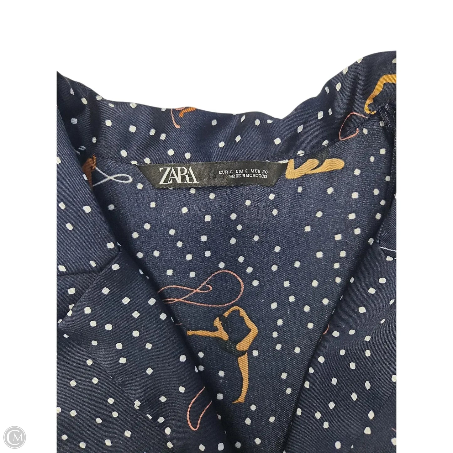 Dress Casual Midi By Zara In Blue, Size: S