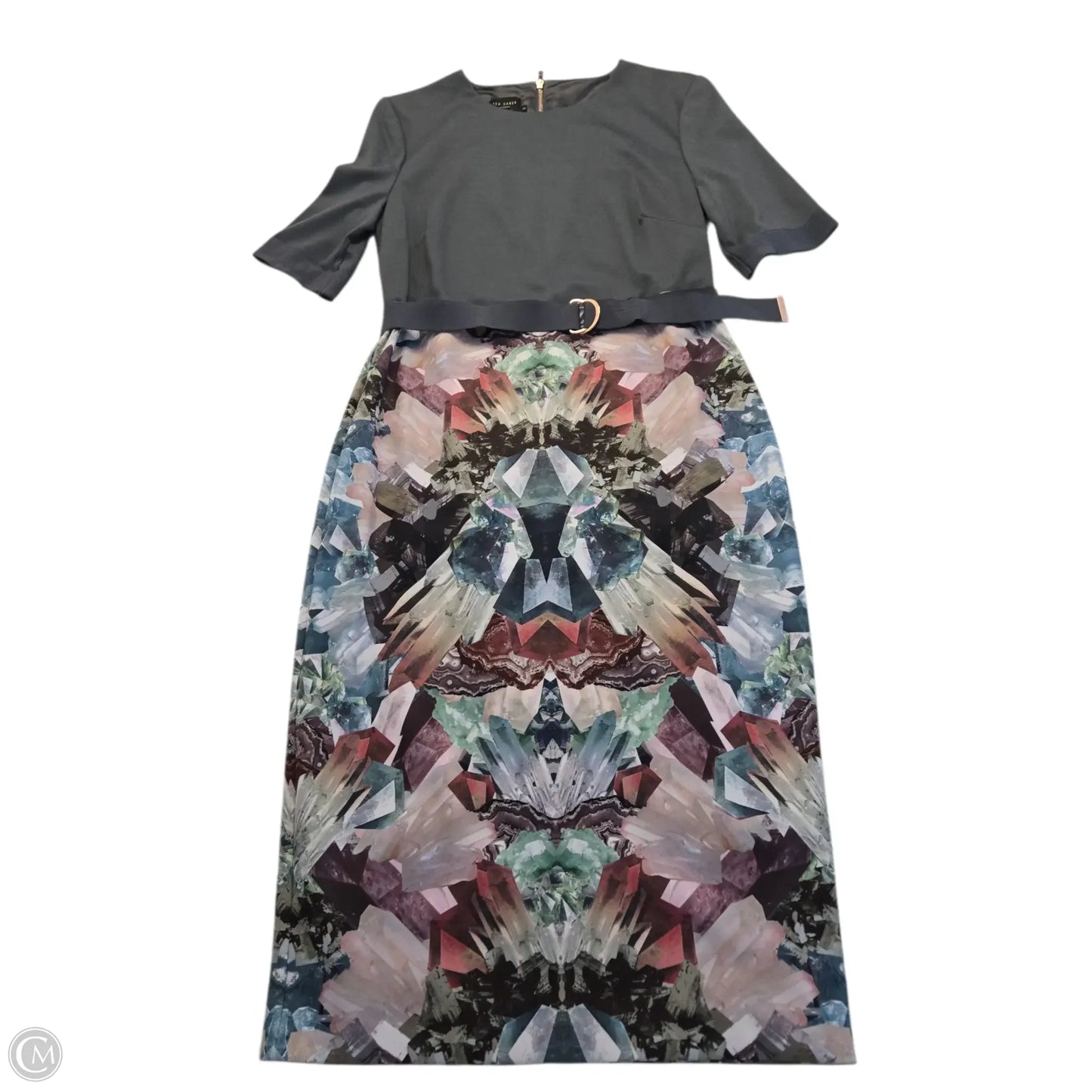 Dress Casual Midi By Ted Baker In Grey, Size: Xl