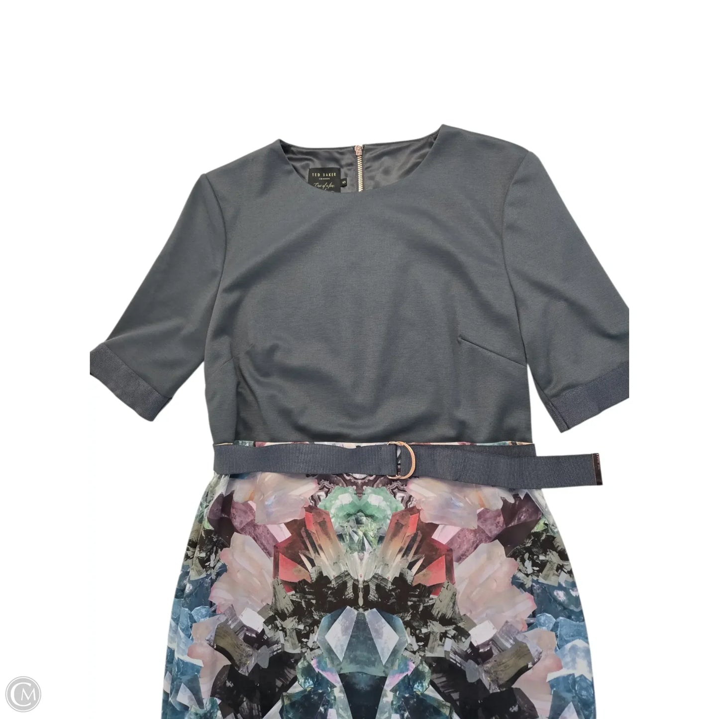 Dress Casual Midi By Ted Baker In Grey, Size: Xl