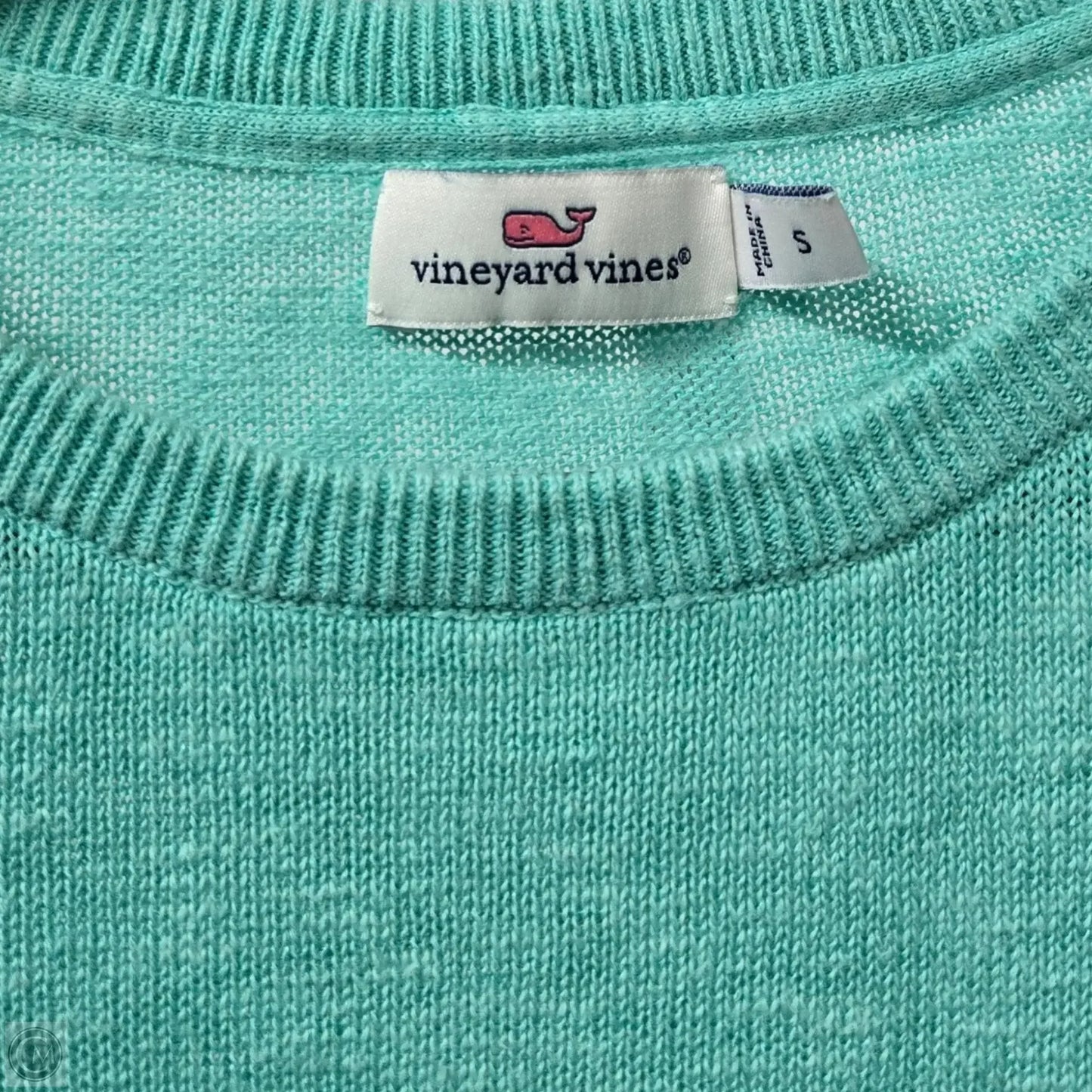 Top Long Sleeve Basic By Vineyard Vines In Green, Size: S