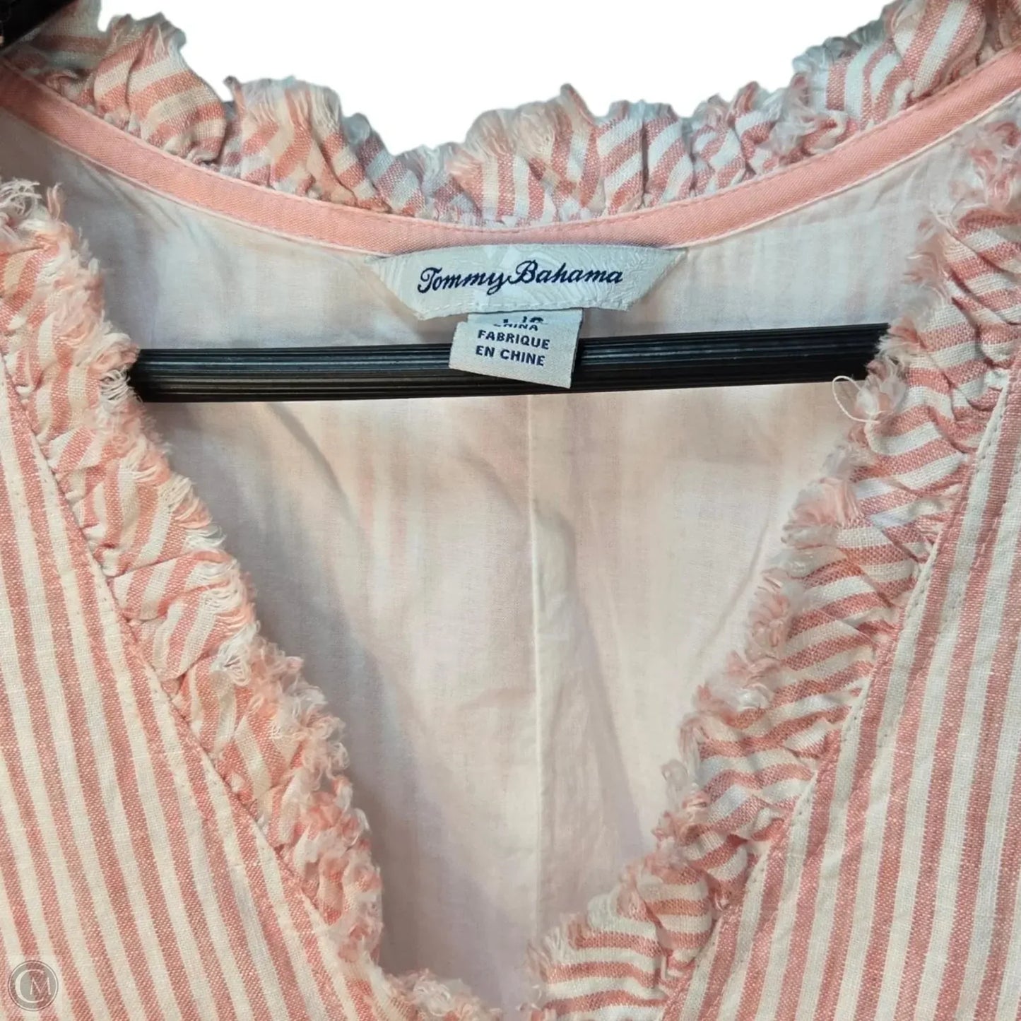 Dress Casual Midi By Tommy Bahama In Striped Pattern, Size: L