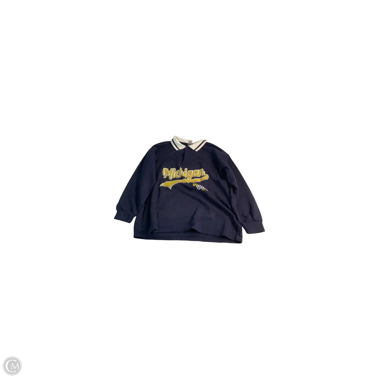 University of Michigan Top Long Sleeve Basic In Blue, Size: S