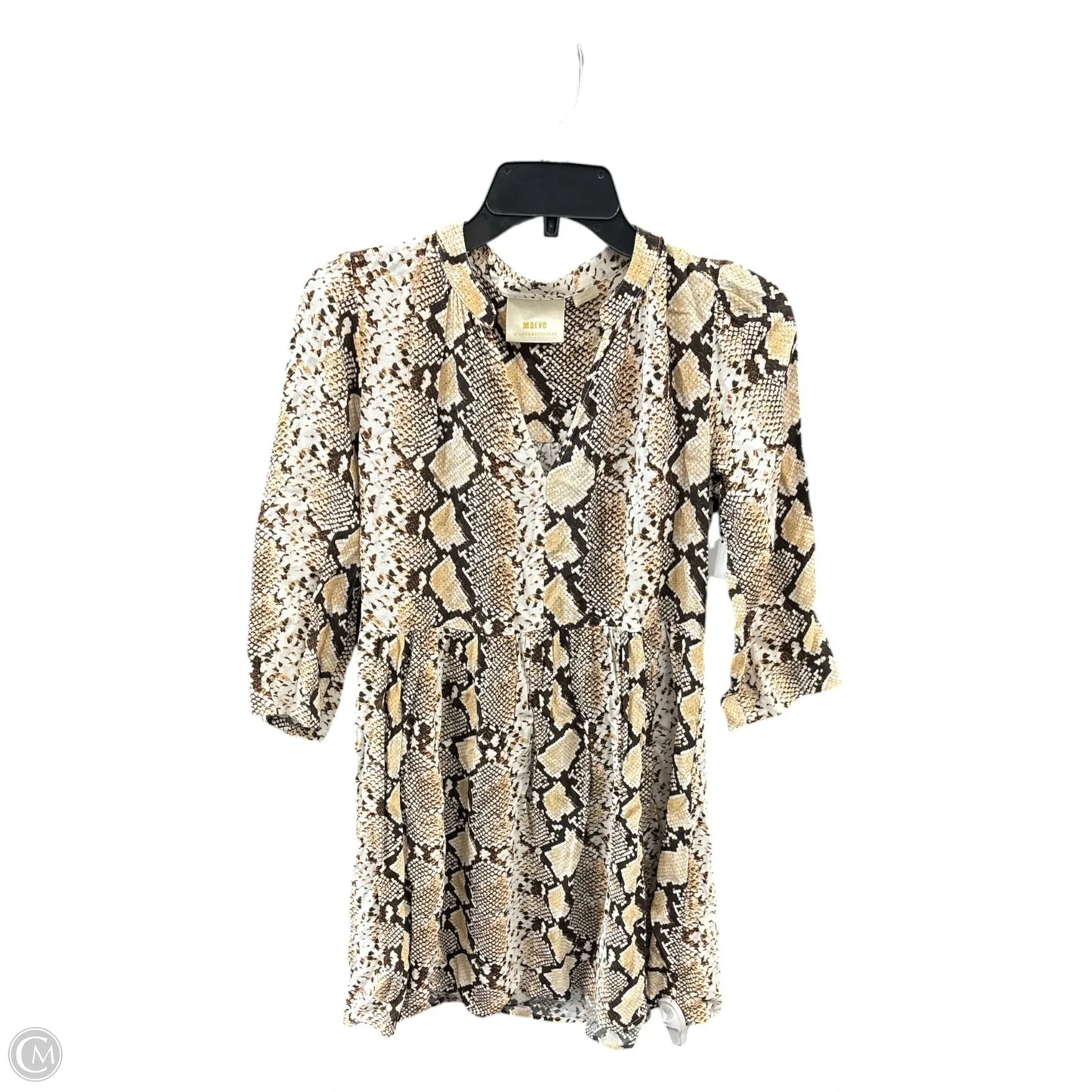 Dress Casual Midi By Maeve In Snakeskin Print, Size: Xs