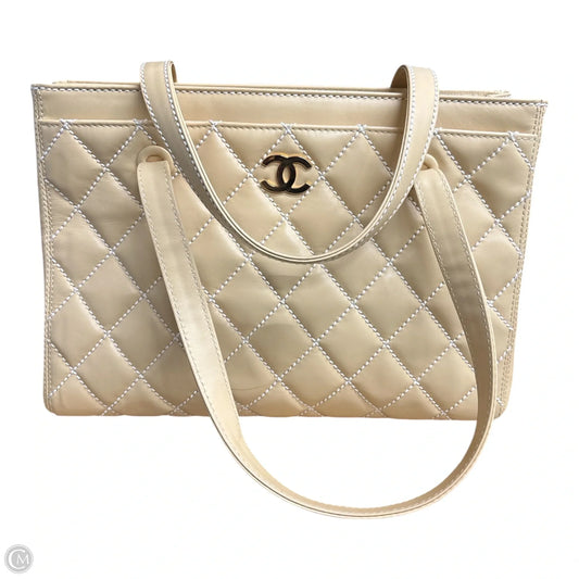Handbag Luxury Designer By Chanel, Size: Medium: SURPIQUE WILD STITCH leather tote