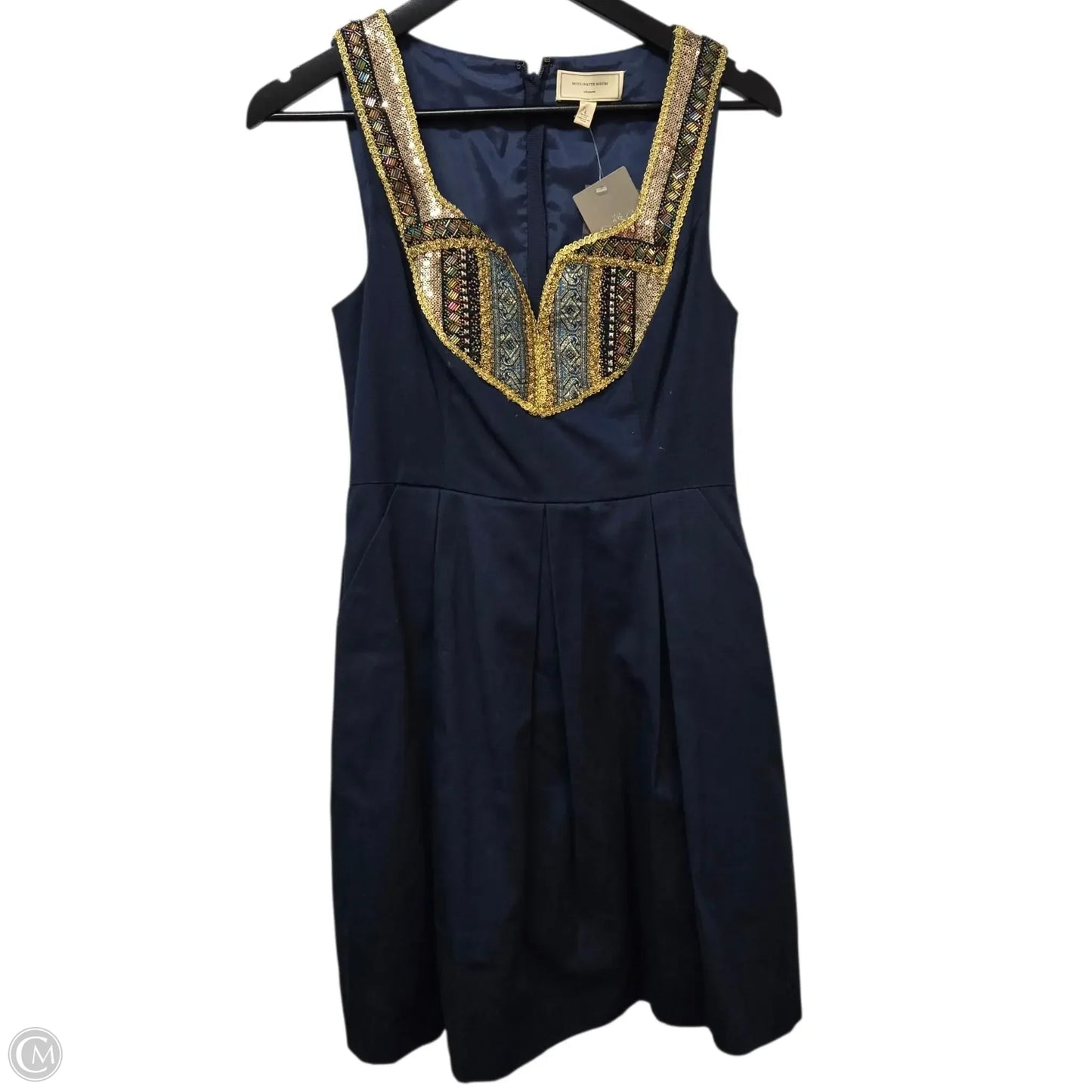 Dress Casual Midi By Anthropologie In Blue, Size: 6