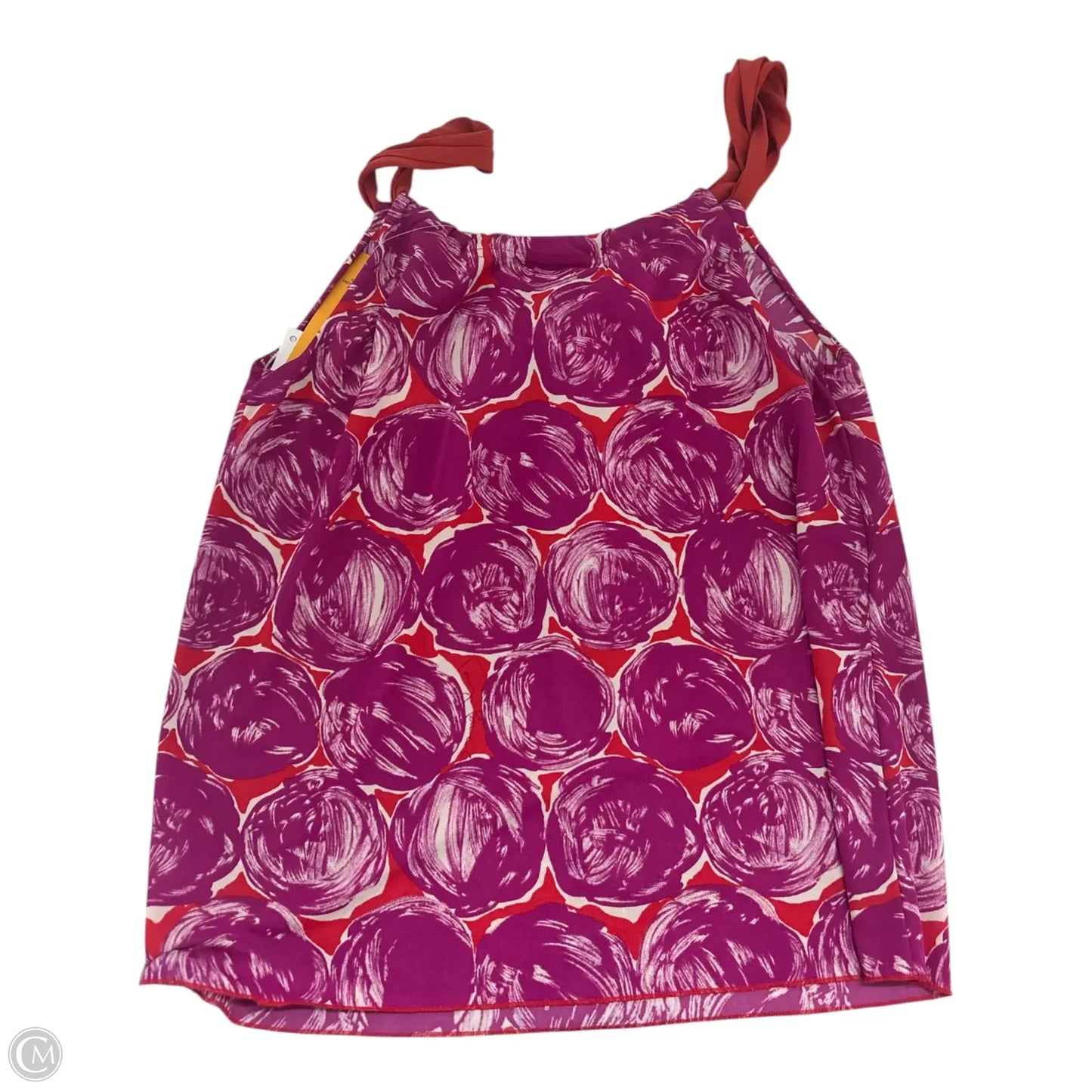 Top Sleeveless Designer By Tory Burch In Orange & Pink, Size: M