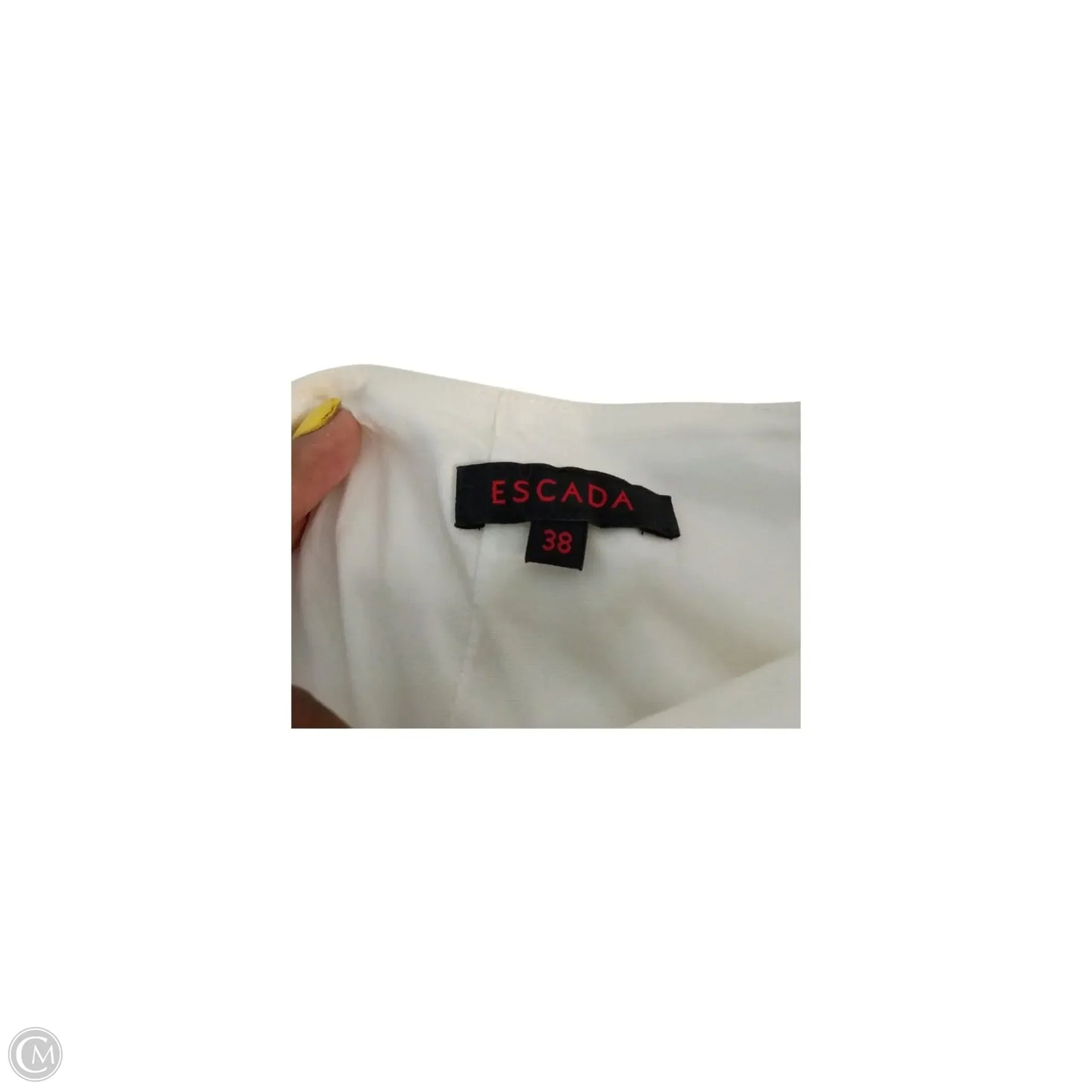Skirt Designer By Escada In Cream, Size: S