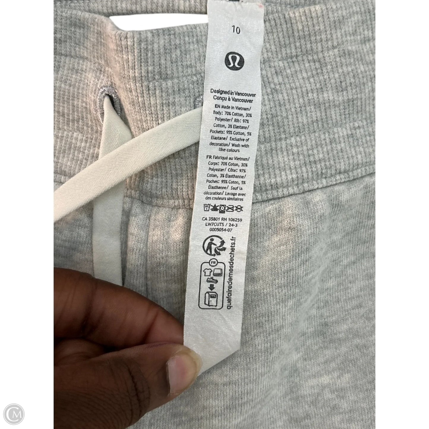 Athletic Shorts By Lululemon In Grey, Size: 10