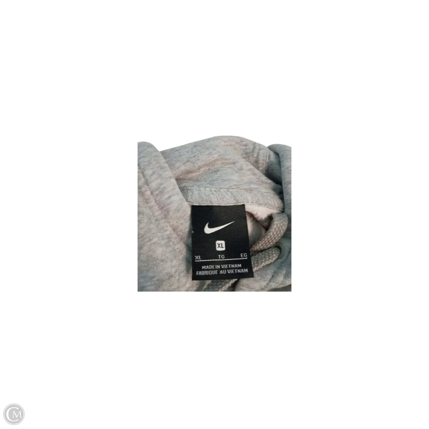 Sweatshirt Hoodie By Nike Apparel In Grey, Size: Xl