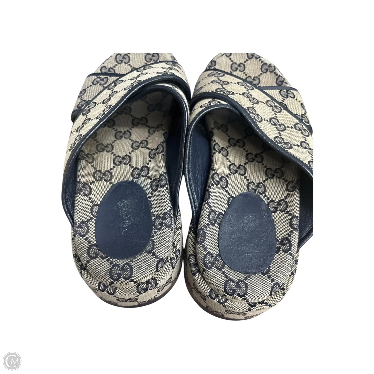 Sandals Luxury Designer By Gucci In Blue