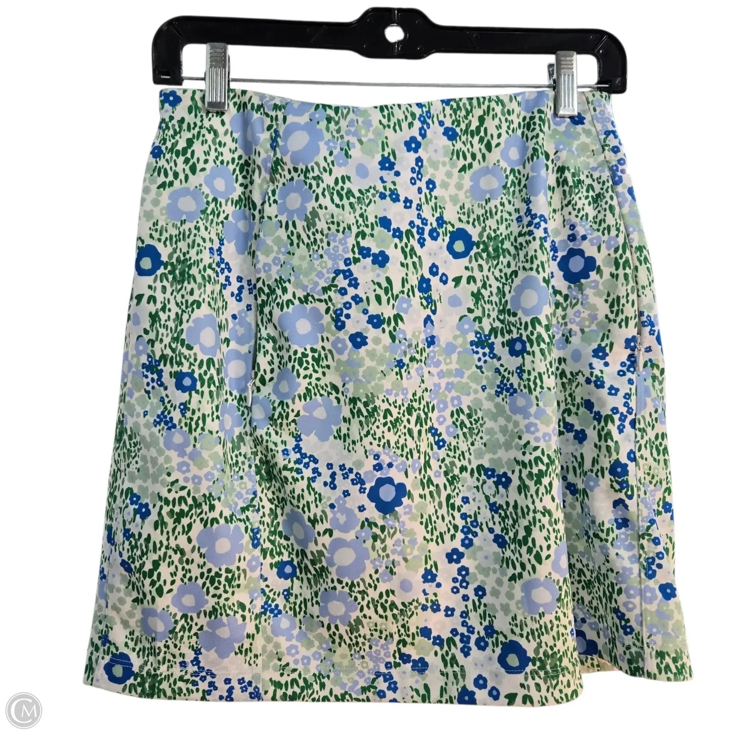 Skort Designer By Tory Burch In Blue & Green, Size: S