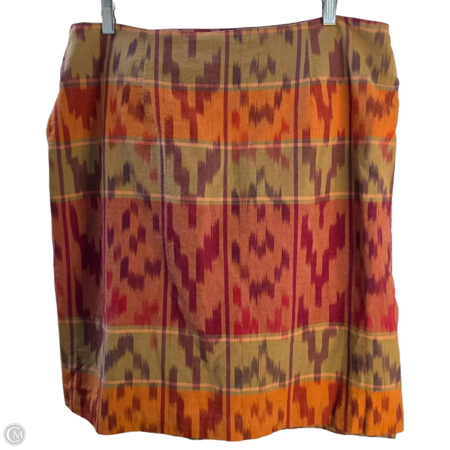 Skirt Midi By Lauren By Ralph Lauren In Plaid Pattern, Size: 14