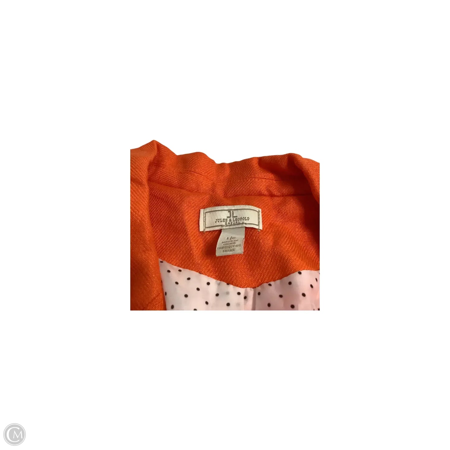 Blazer By Jules & Leopold In Orange, Size: L