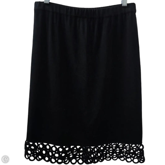 Skirt Midi By Ming Wang In Black, Size: Sp