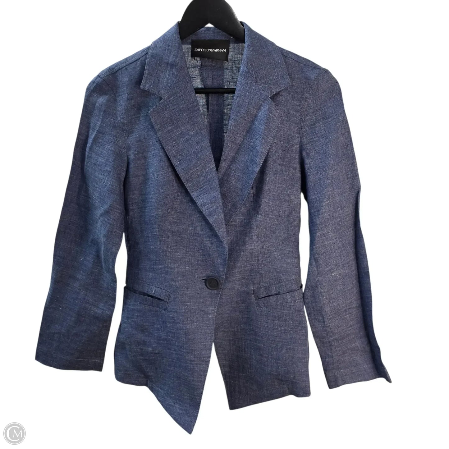 Blazer By Emporio Armani In Blue, Size: Xs