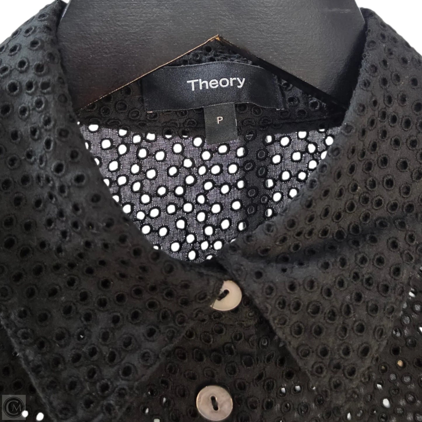 Top Short Sleeve Basic By Theory In Black, Size: S