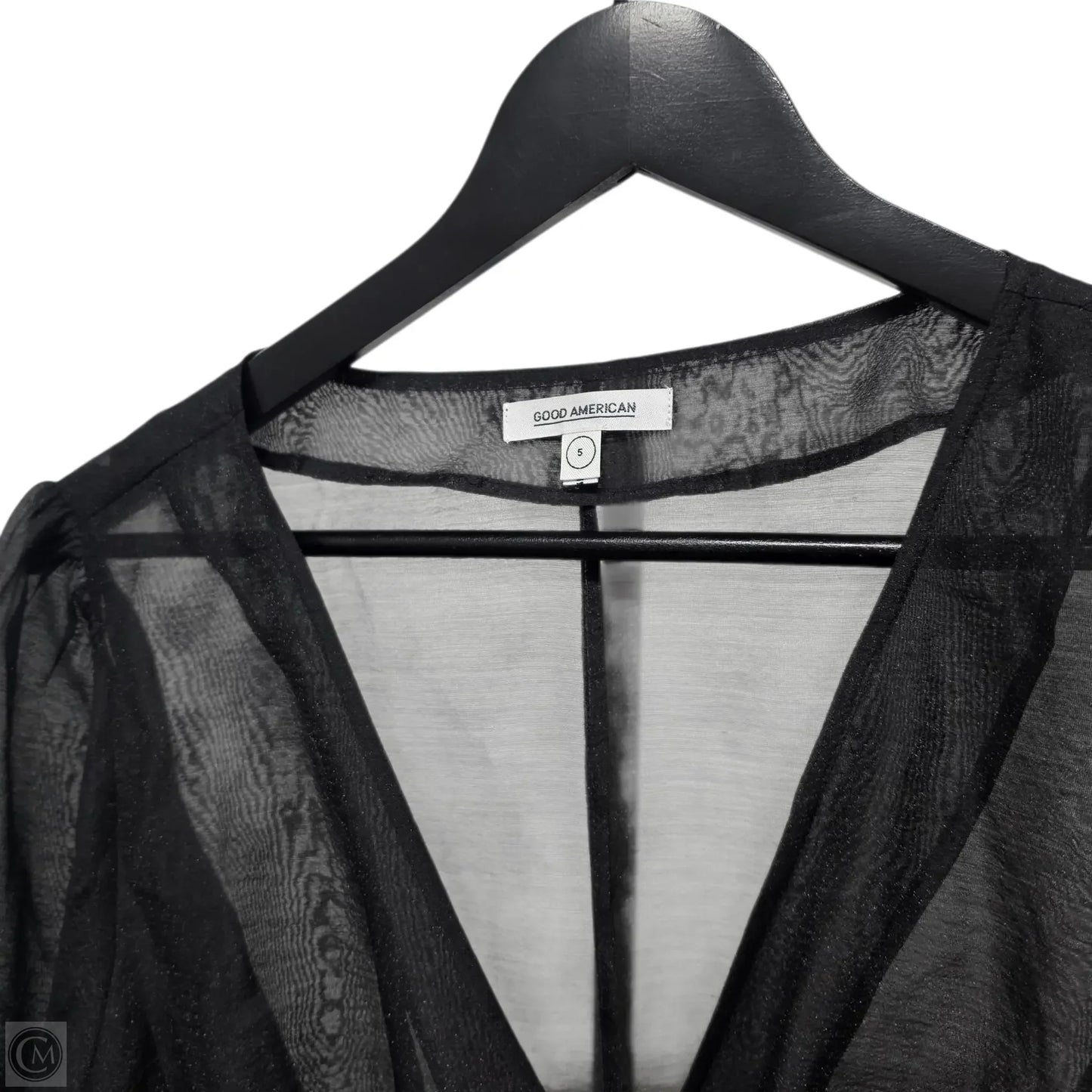 Top Long Sleeve Basic By Good American In Black, Size: Xxl