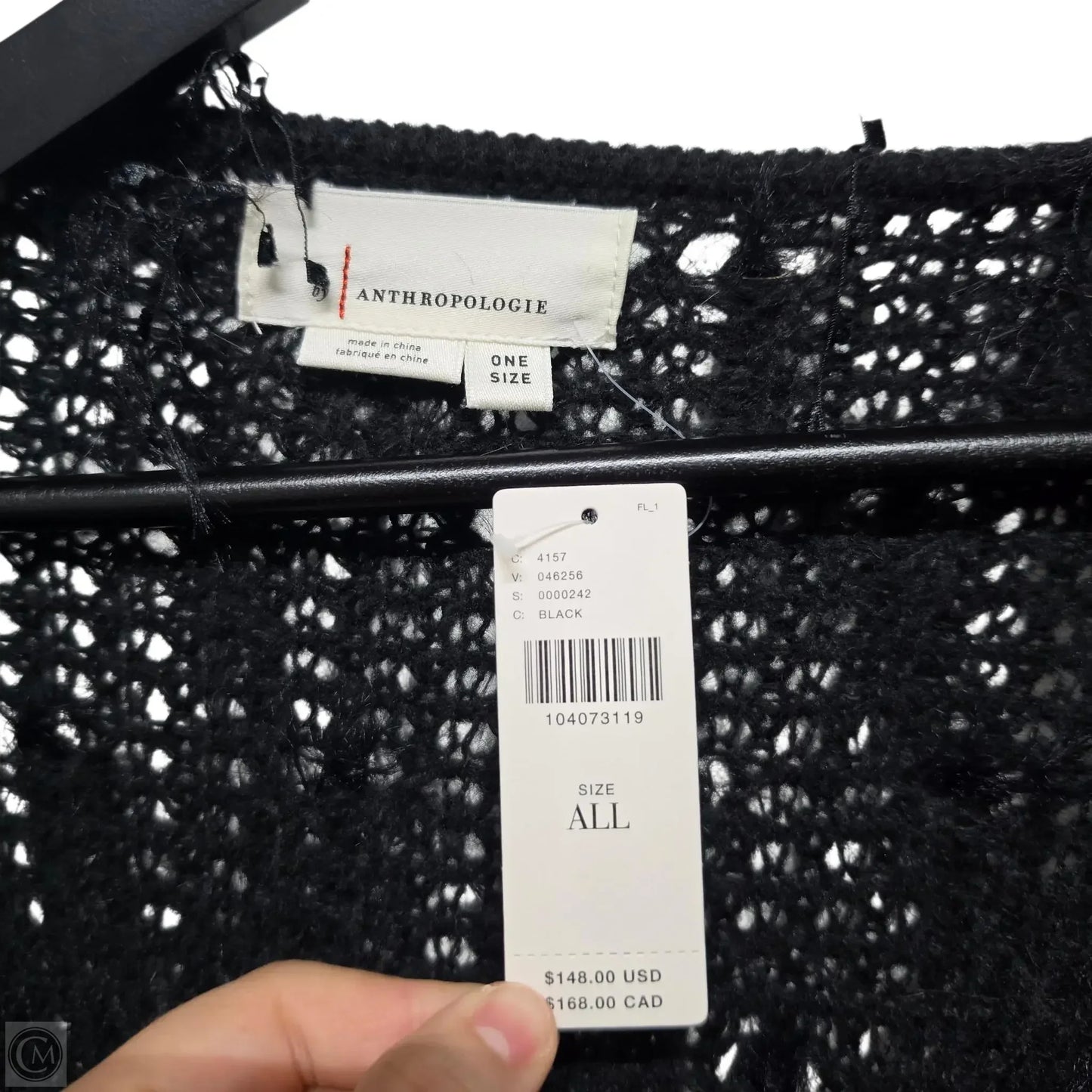 Sweater Cardigan By Anthropologie In Black, Size: Osfm