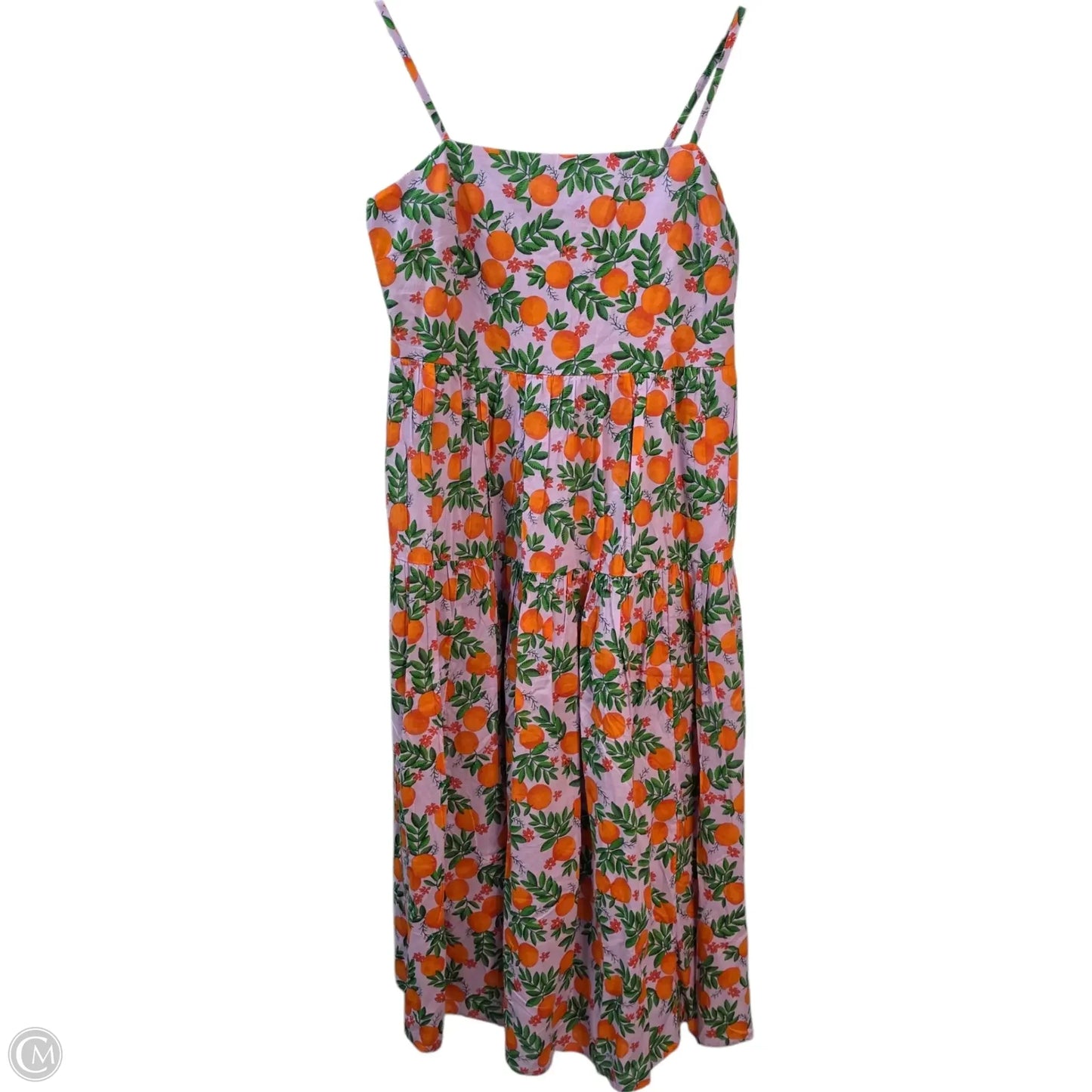 Dress Casual Midi By J. Crew In Orange & Purple, Size: 12