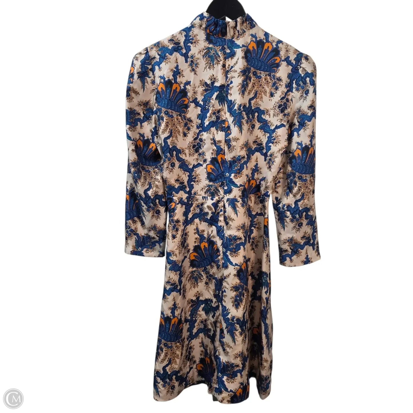 Dress Designer By Sandro In Blue & Tan, Size: S