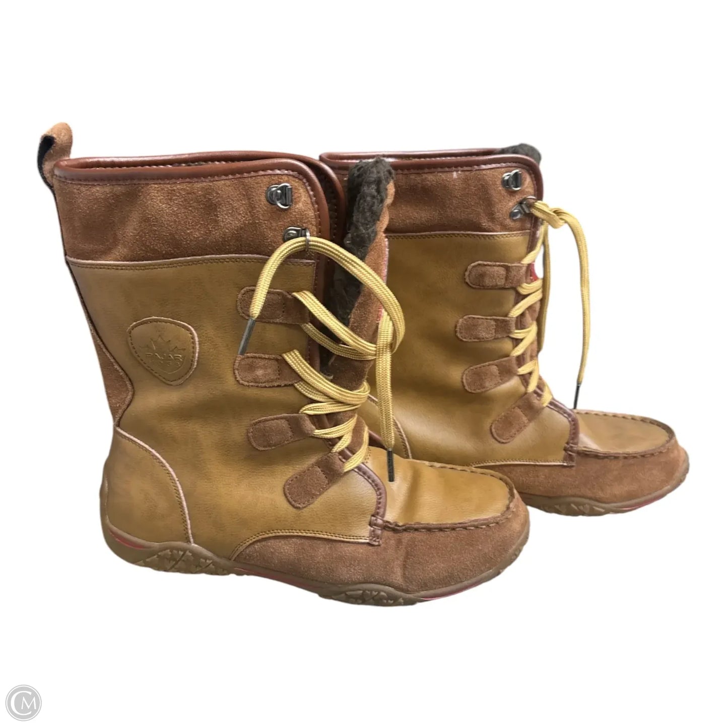Boots Snow By Clothes Mentor In Tan, Size: 10