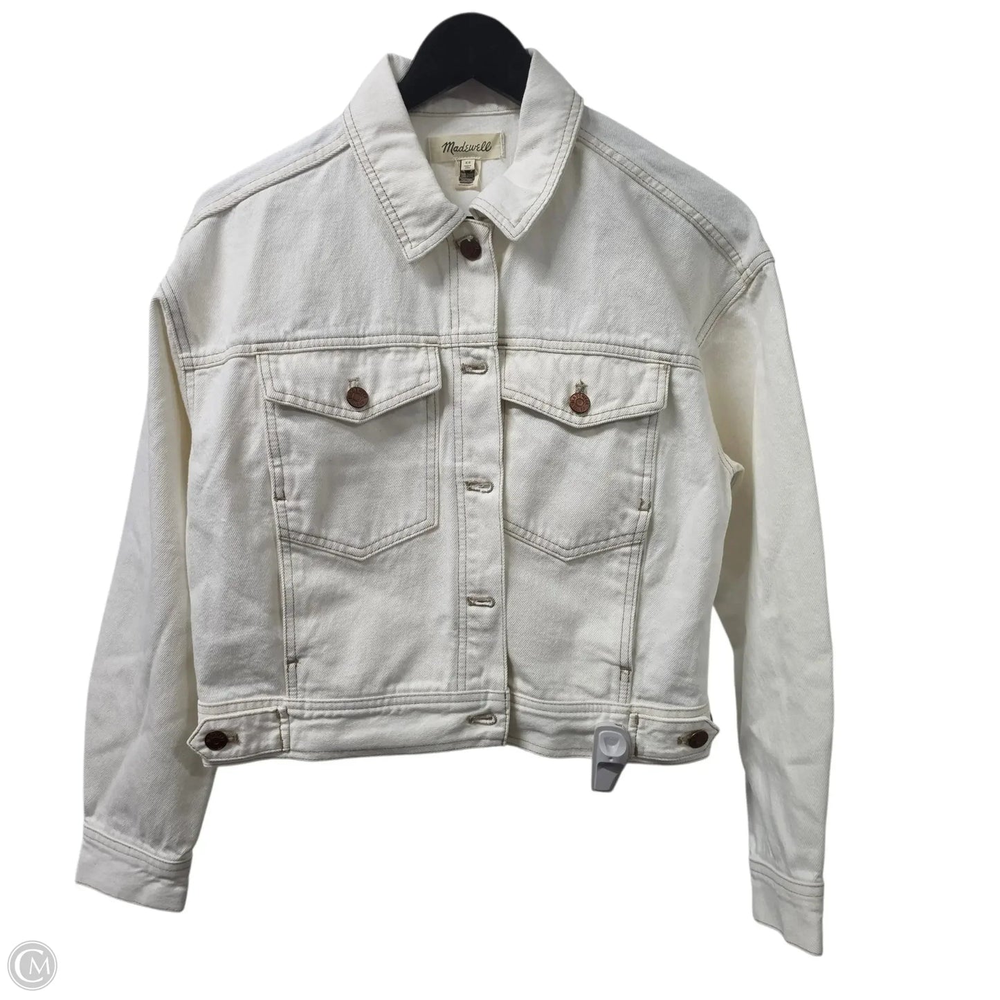 Jacket Denim By Madewell In White, Size: Xs