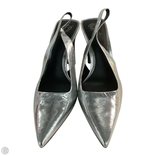 Shoes Heels Stiletto By Vince Camuto In Silver, Size: 11
