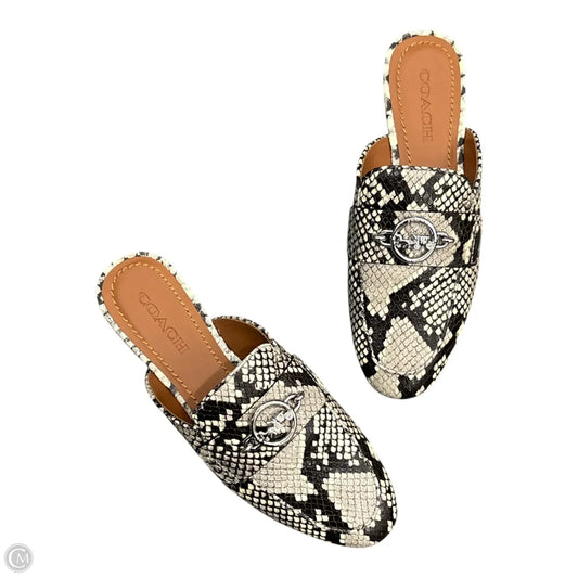Shoes Designer By Coach In Snakeskin Print, Size: 7
