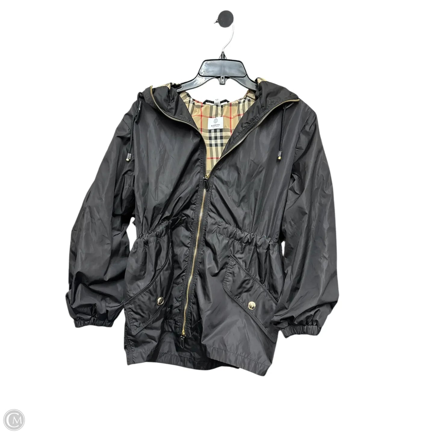 Jacket Luxury Designer By Burberry In Black, Size: 2